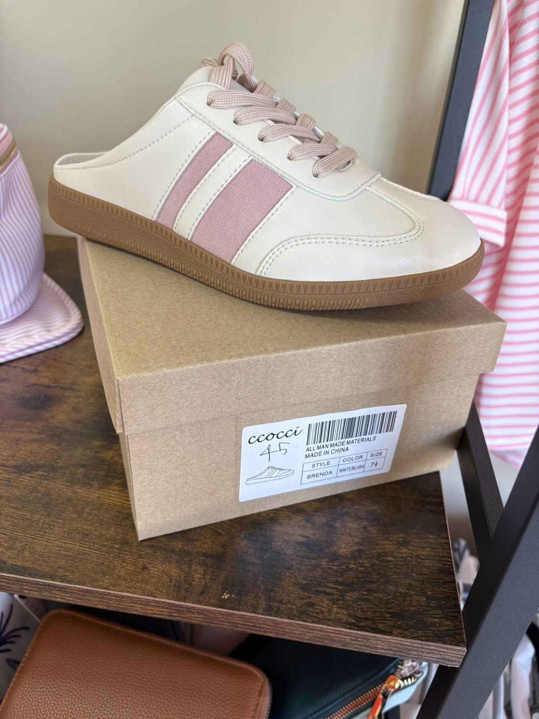 Sporty Pink Slide Mule Sneaker