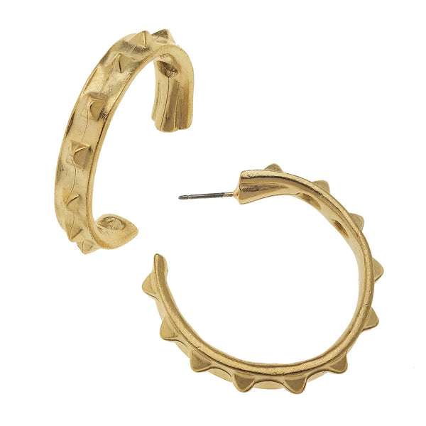 Susan Shaw Gold Spike Gold Hoops