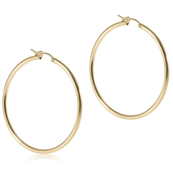 enewton round gold 2" hoop - smooth