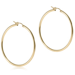 enewton round gold 2" hoop - smooth