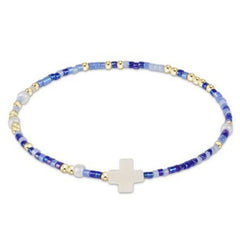 enewton - 5.5" egirl Hope Unwritten Signature Cross Bracelet - Is A Smurf's Butt Blue?
