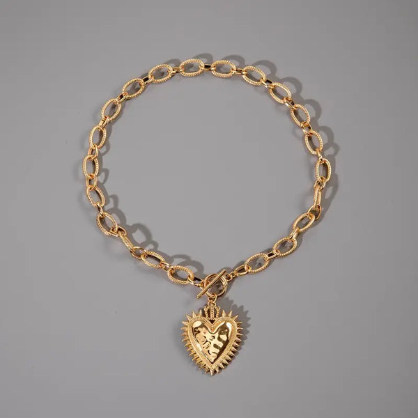 Spikey Heart Necklace