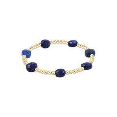enewton 6.25" Admire Gemstone Gold 3mm Bead Bracelet - Lapis
