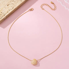Stone Heart Necklaces - 3 Colors