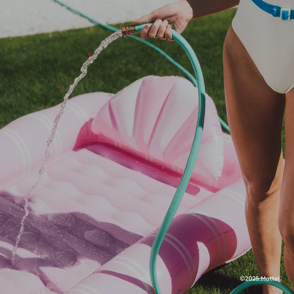 FUNBOY Tanning Pool Lounger - Suntan Pink Stripe