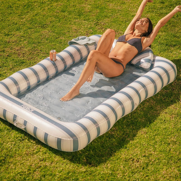 FUNBOY Tanning Pool Lounger - Blue Denim