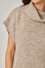 Taupe Glitter Sweater