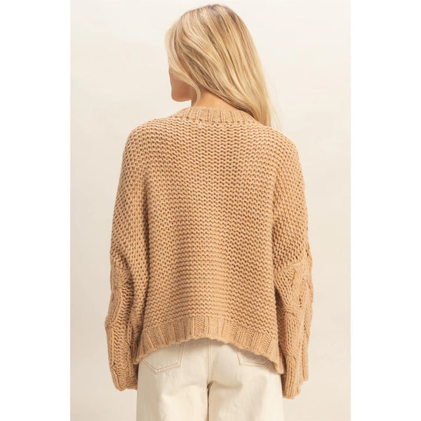 Brownstone Cable Sweater - 2 Colors
