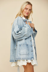 Tess Side Tie Denim Jacket