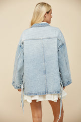 Tess Side Tie Denim Jacket