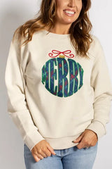 Merry Plaid Ornament Sweatshirt