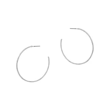 Hobart Silver Hoop Earrings