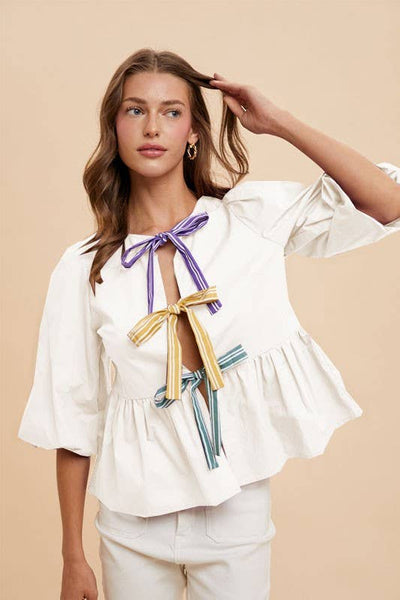 Tied Up With Mardi Gras Top