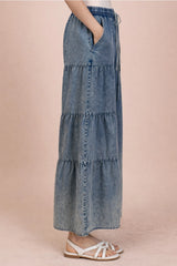 Zea Tiered Chambray Pants