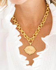 Gold Tiger Italian Intaglio Necklace