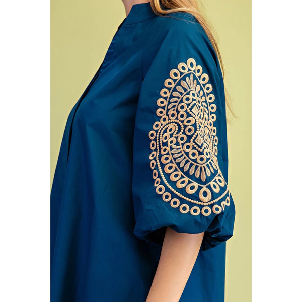 Trellis in Teal Dress
