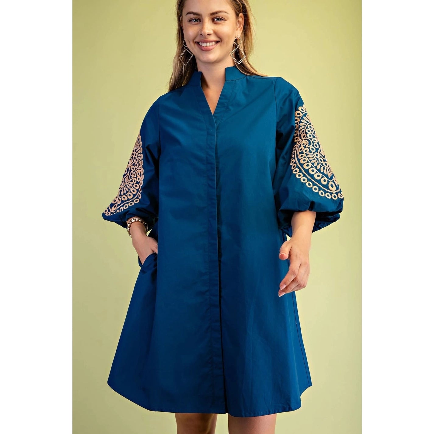 Trellis in Teal Dress