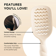 Teleties Vented Hair Brush - Tan