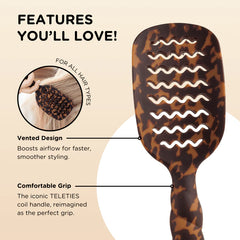 Teleties Vented Hair Brush - Tortoise