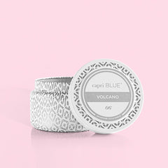 Capri Blue Volcano White Printed Travel Tin