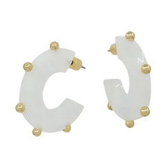 Rebecca Studded Hoops - 2 Colors