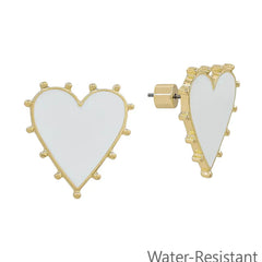 Enamel Heart Earrings - 2 Colors