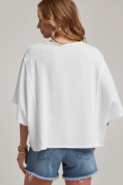 Mixed Fabric USA Top - 2 Colors