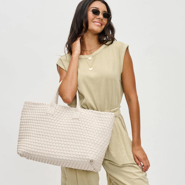 Ithaca Woven Vegan Leather Tote