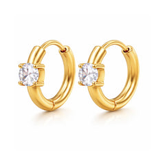 Ellie Vail Yael Solitaire Huggie Hoop Earring