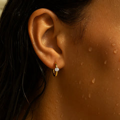 Ellie Vail Yael Solitaire Huggie Hoop Earring