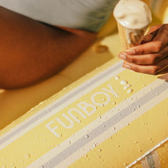 FUNBOY Tanning Pool Lounger Yellow and Blue