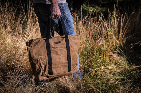 Waxed Canvas Zipper Tote