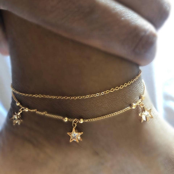Stars Double Layer Anklet