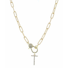 LOBSTER CLAW INITIAL NECKLACE