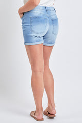 Tummy Control Denim Shorts - 2 Colors