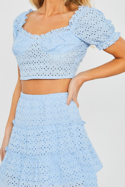 Temple Eyelet Skirt Set