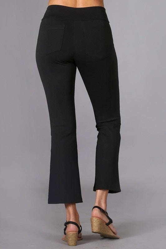 Curvy Black Knit Pants A Little Bird Boutique