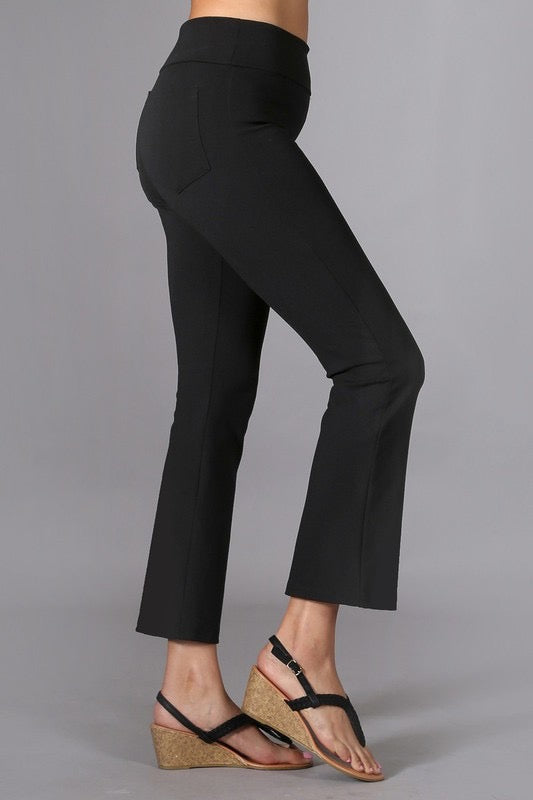 Curvy Black Knit Pants A Little Bird Boutique