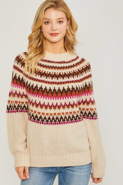 Intarsia Sweater - 3 Colors