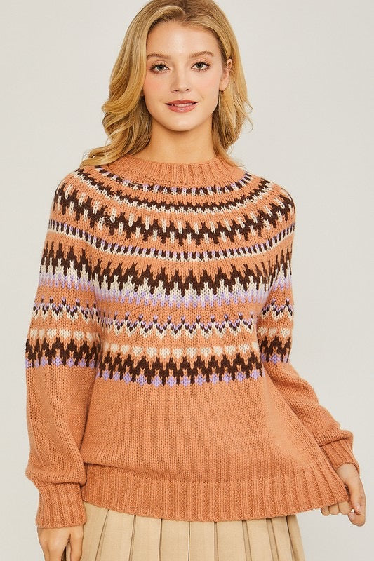 Intarsia-design Sweater