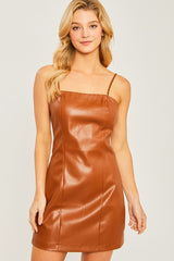 Melborne Leather Mini Dress - 2 Colors