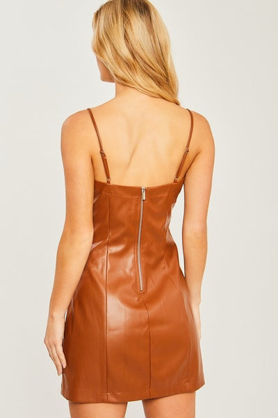 Melborne Leather Mini Dress - 2 Colors