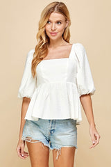 Becky Textured Blouse - 2 Colors