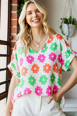 Bright Pop of Floral Top