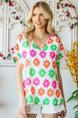 Bright Pop of Floral Top