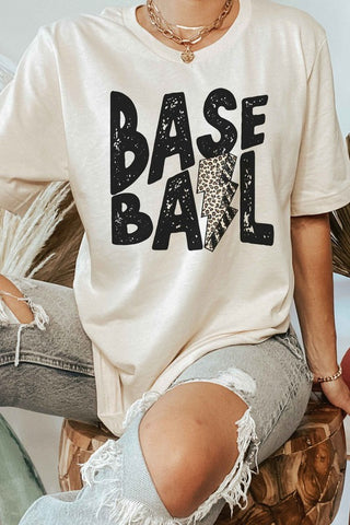Leopard Baseball Graphic T-Shirt