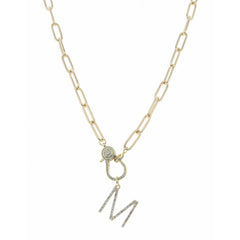 LOBSTER CLAW INITIAL NECKLACE