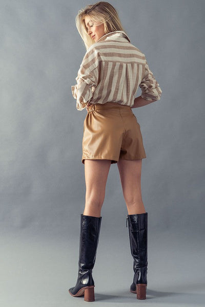 Kendall Vegan Leather Shorts-3 Colors