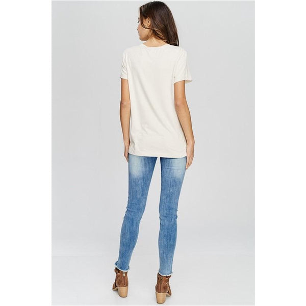 Amie Faux Suede Tee