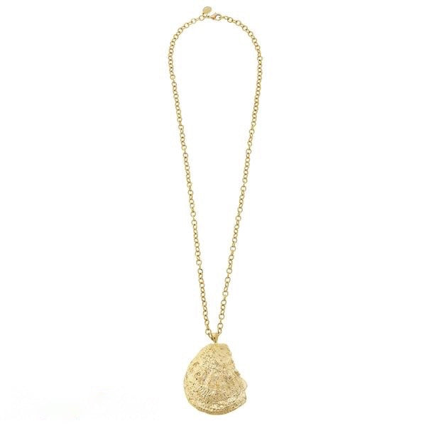 Handcast Gold Oyster Necklace